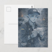Twijfels / Postbode / Straat Briefkaart (Voorkant / Achterkant)