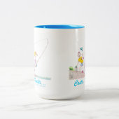 Twijfels zaaien tweekleurige koffiemok (Center)