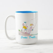 Twijfels zaaien tweekleurige koffiemok (Links)