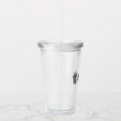 Twijg Blad Bruiloft Logo Jubileum Acryl Drinkbeker (Rechts)