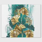 Twijg met gouden bladeren Ginko Biloba Cadeaupapier (Vlak)