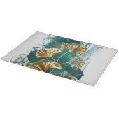 Twijg met gouden bladeren Ginko Biloba Snijplank (Hoek)