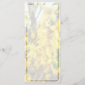 Twijg van Forsythia Trouwmenu Menu (Achterkant)