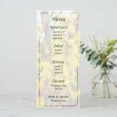 Twijg van Forsythia Trouwmenu Menu (Staand voorkant)