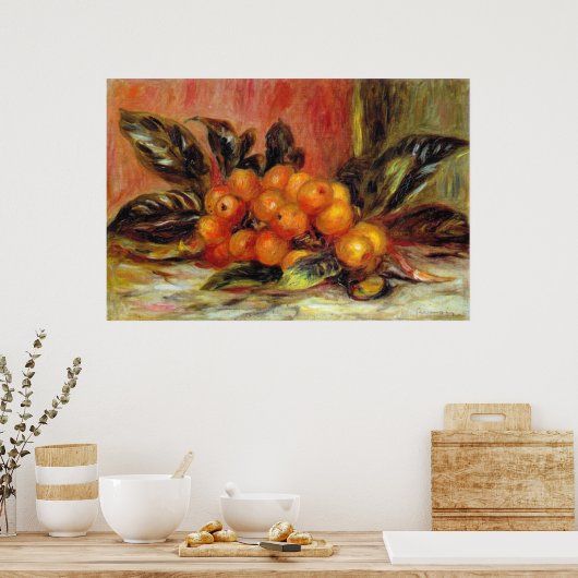 Twijg van mispel door Pierre Renoir Poster (Keuken)