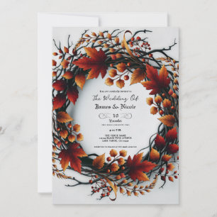 Twijgen en bladeren Elegante herfst bloemige herfs Kaart