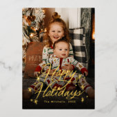 Twijkelende handgeschreven prettige feestdagen (Voorkant)