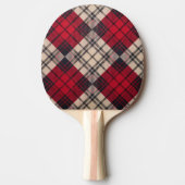 Twijlicht Rood Geruit Tafeltennisbatje (Voorkant)