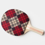 Twijlicht Rood Geruit Tafeltennisbatje (Zijkant)