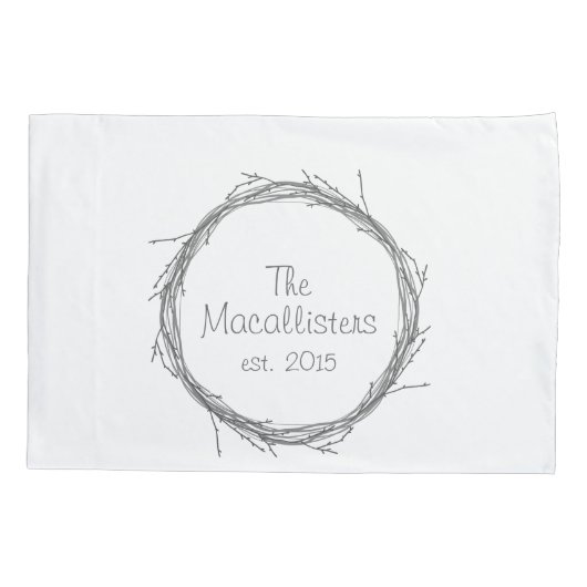 Twijndraden en wijnstokken kussensloop (Achterkant)