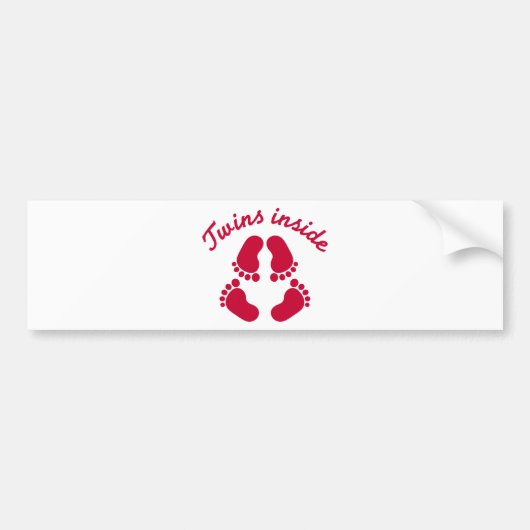 Twijndraden in baby bumpersticker (Voorkant)