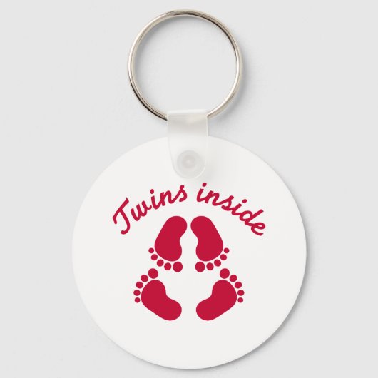 Twijndraden in de baby sleutelhanger (Voorkant)