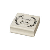 Twijndraden met kleine bladzijden rubberstempel (Stempel)