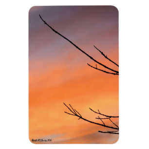 Twijndraden met Oranje, rode, Paarse zonsondergang Magneet