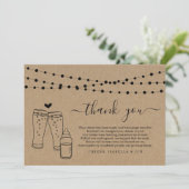 Twijndragend Baby shower van Baby Bedankkaart (Staand voorkant)