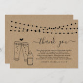 Twijndragend Baby shower van Baby Bedankkaart (Voorkant / Achterkant)