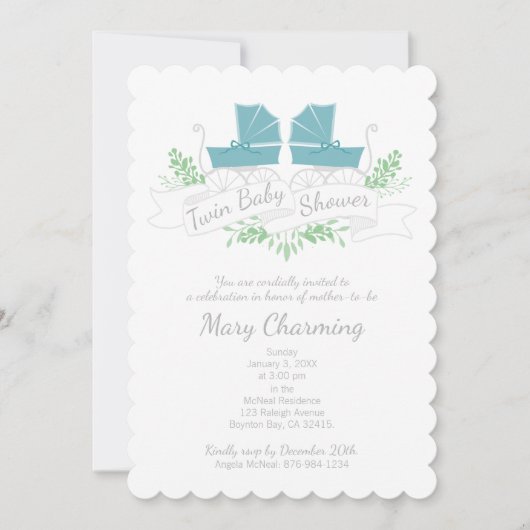  twijnstaartgarnaal voor BABY SHOWER Kaart (Voorkant)