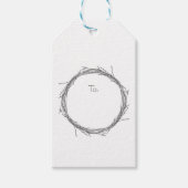 Twijnstokken en twijgen cadeaulabel (Voorkant)