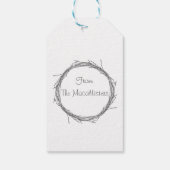 Twijnstokken en twijgen cadeaulabel (Achterkant)