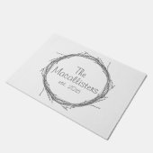 Twijnstokken en twijgen deurmat (Schuin)