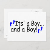 Twijnt een jongen en een jongen briefkaart (Voorkant / Achterkant)