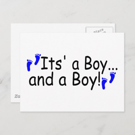 Twijnt een jongen en een jongen briefkaart (Voorkant / Achterkant)