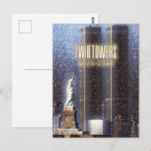 Twijntorens van het World Trade Center gestileerd Briefkaart (Voorkant / Achterkant)