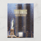 Twijntorens van het World Trade Center gestileerd Briefkaart (Voorkant)