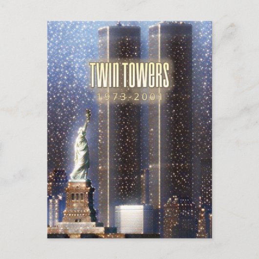 Twijntorens van het World Trade Center gestileerd Briefkaart (Voorkant)