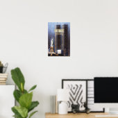 Twijntorens van het World Trade Center gestileerd Poster (Thuiskantoor)