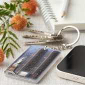 Twijntorens van het World Trade Center gestileerd Sleutelhanger (Voorkant Rechts)