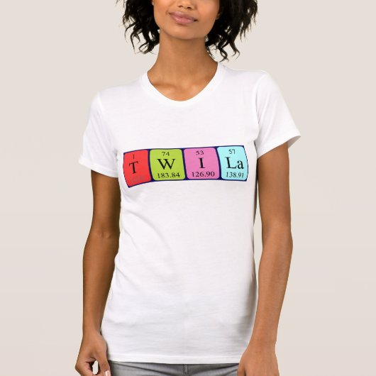 Twila periodiek shirt van de lijstnaam (Voorkant)