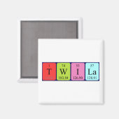 Twila periodieke lijstnaam magnet (Voorkant / Achterkant)