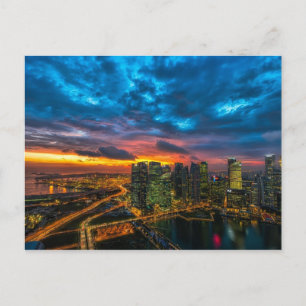 Twilght Manhattan City Skyline Briefkaart