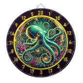 Twilight Abyss Octopus Dartboard Dartbord (Voorkant)