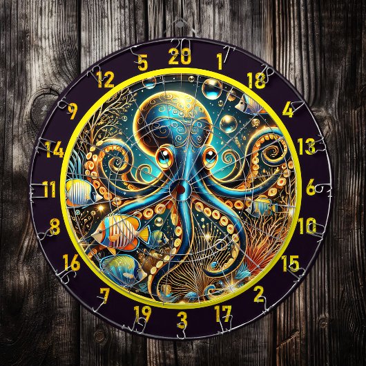 Twilight Abyss Octopus Dartboard Dartbord