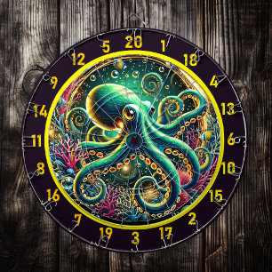 Twilight Abyss Octopus Dartboard Dartbord