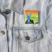 TWILIGHT ANGEL VIERKANTE BUTTON 5,1 CM (In situ)