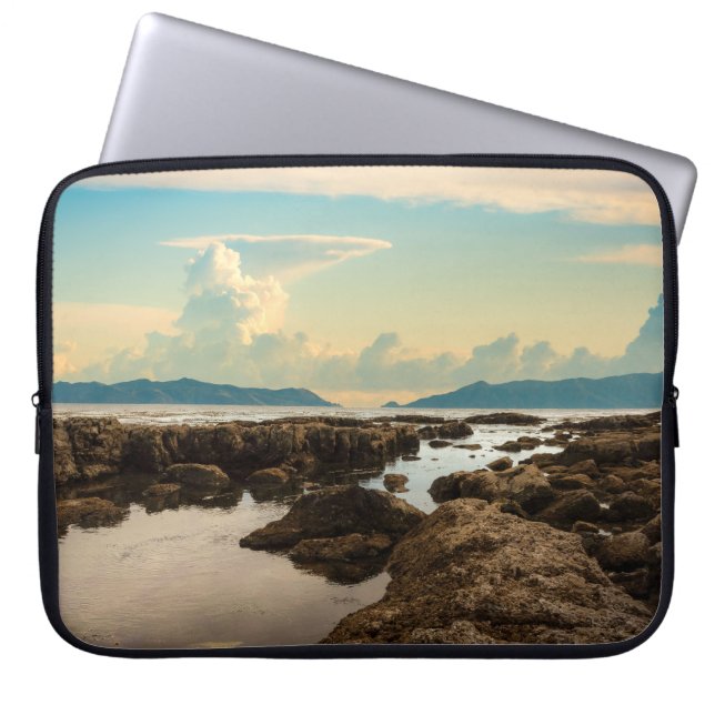 Twilight at the Tide Pools at Cabrillo Beach Laptop Sleeve (Voorkant)
