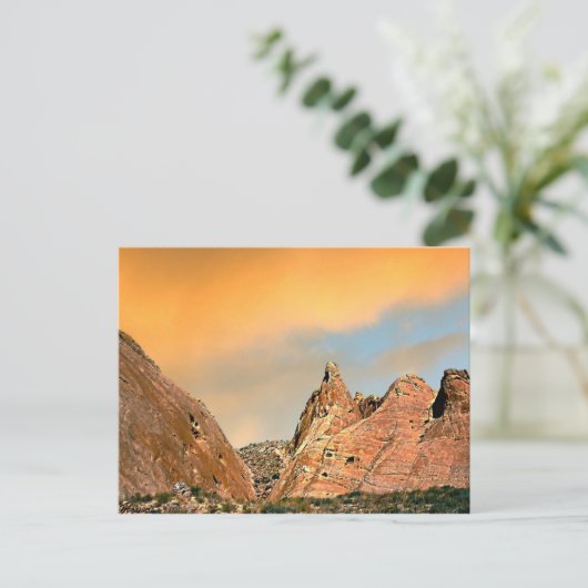 Twilight at Valley of Fire State Park Briefkaart (Staand voorkant)