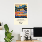 Twilight Berglandschap Kunstprint Bloemveld Poster (Thuiskantoor)