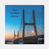 Twilight bij Bill Emerson Bridge magneet (Voorkant)