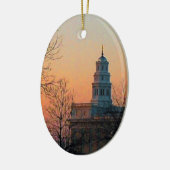 Twilight bij de Nauvoo-tempel Keramisch Ornament (Links)