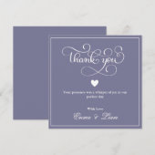 Twilight Bloom Minimal Wedding Flat Bedankt Kaart (Voorkant / Achterkant)