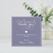 Twilight Bloom Minimal Wedding Flat Bedankt Kaart (Staand voorkant)