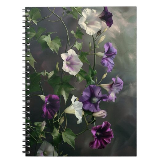Twilight Blooms: Bloemen Notitieboek (Voorkant)
