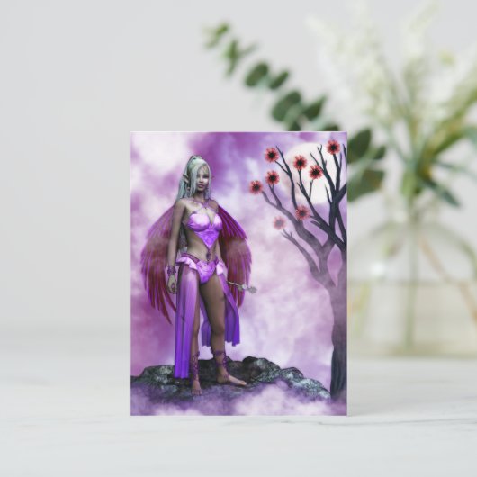 Twilight Blossom Fairy Briefkaart (Staand voorkant)