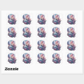 Twilight Blossom Fairy illustratie Vierkante Sticker (Vel)