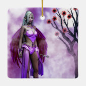 Twilight Blossom Fairy Keramisch Ornament (Achterkant)