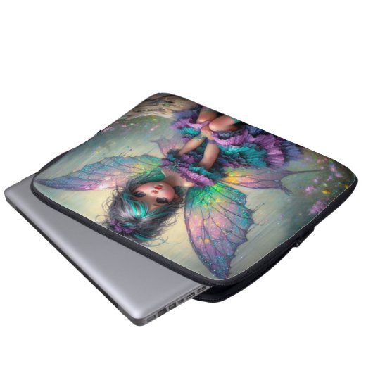 Twilight Blossom Fairy Laptop Sleeve (Voorkant onderkant)